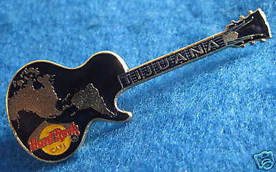 TIJUANA MEXICO SATELLITE THE AMERICAS GOLD MAP GIBSON GUITAR Hard Rock Cafe PIN