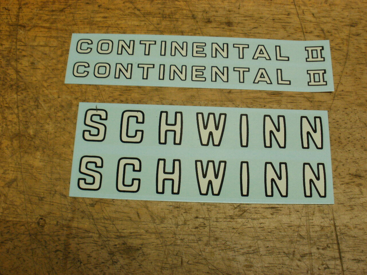 Schwinn Approved Continental II Bicycle Water Transfer Decal Set