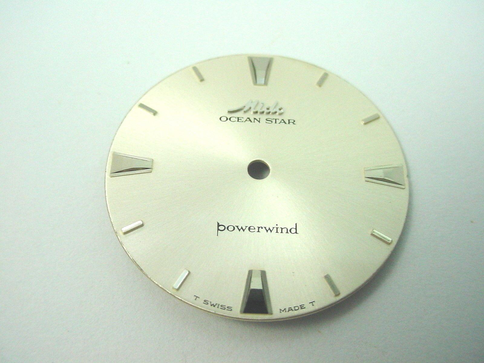 27.83mm Watch Dial Vintage Pearl Mido Ocean Star Powerwind Silver Stick Markers