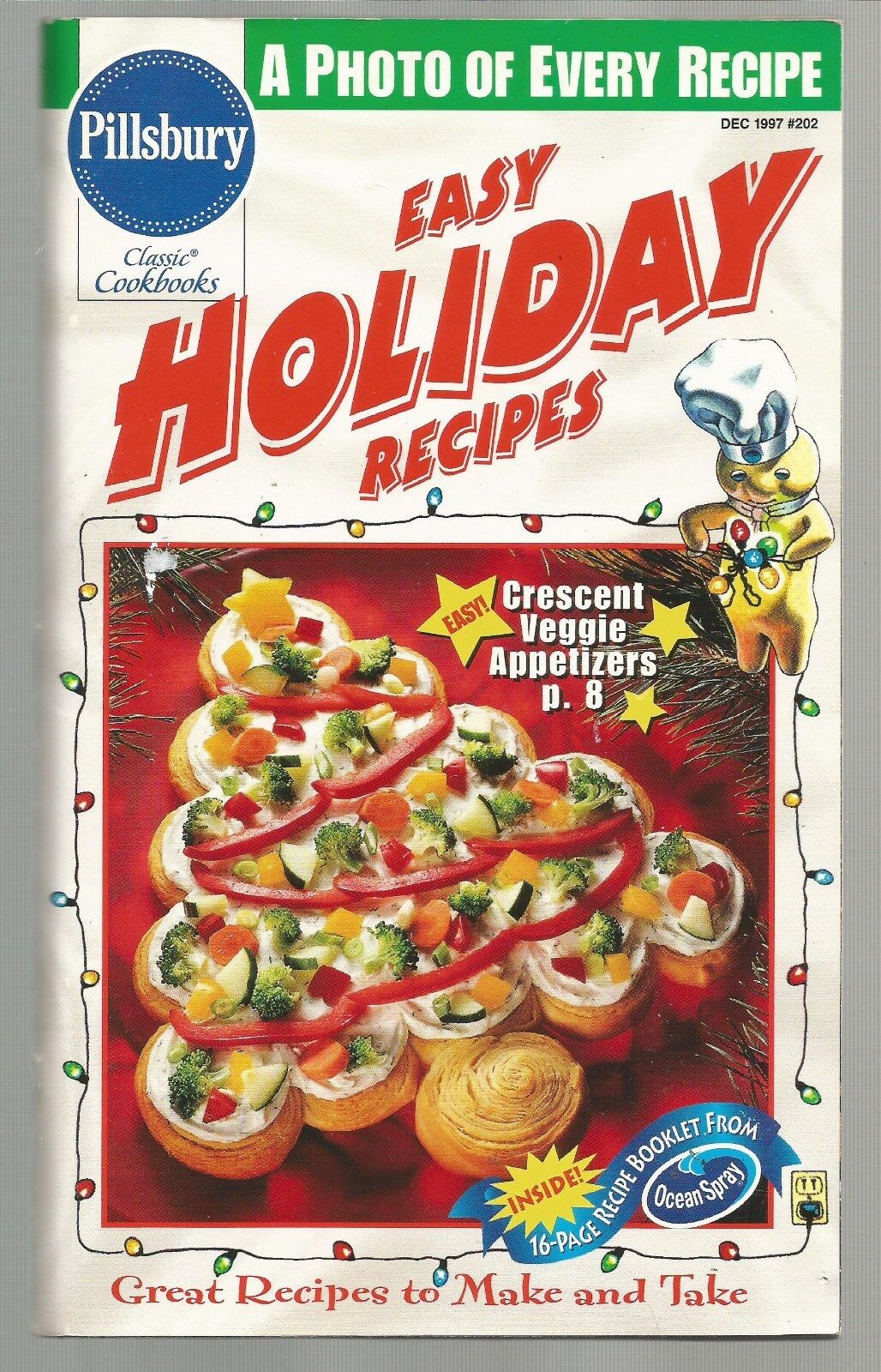 Pillsbury Easy Holiday Recipes December 1997 & Bonus Ocean Spray Recipe Booklet