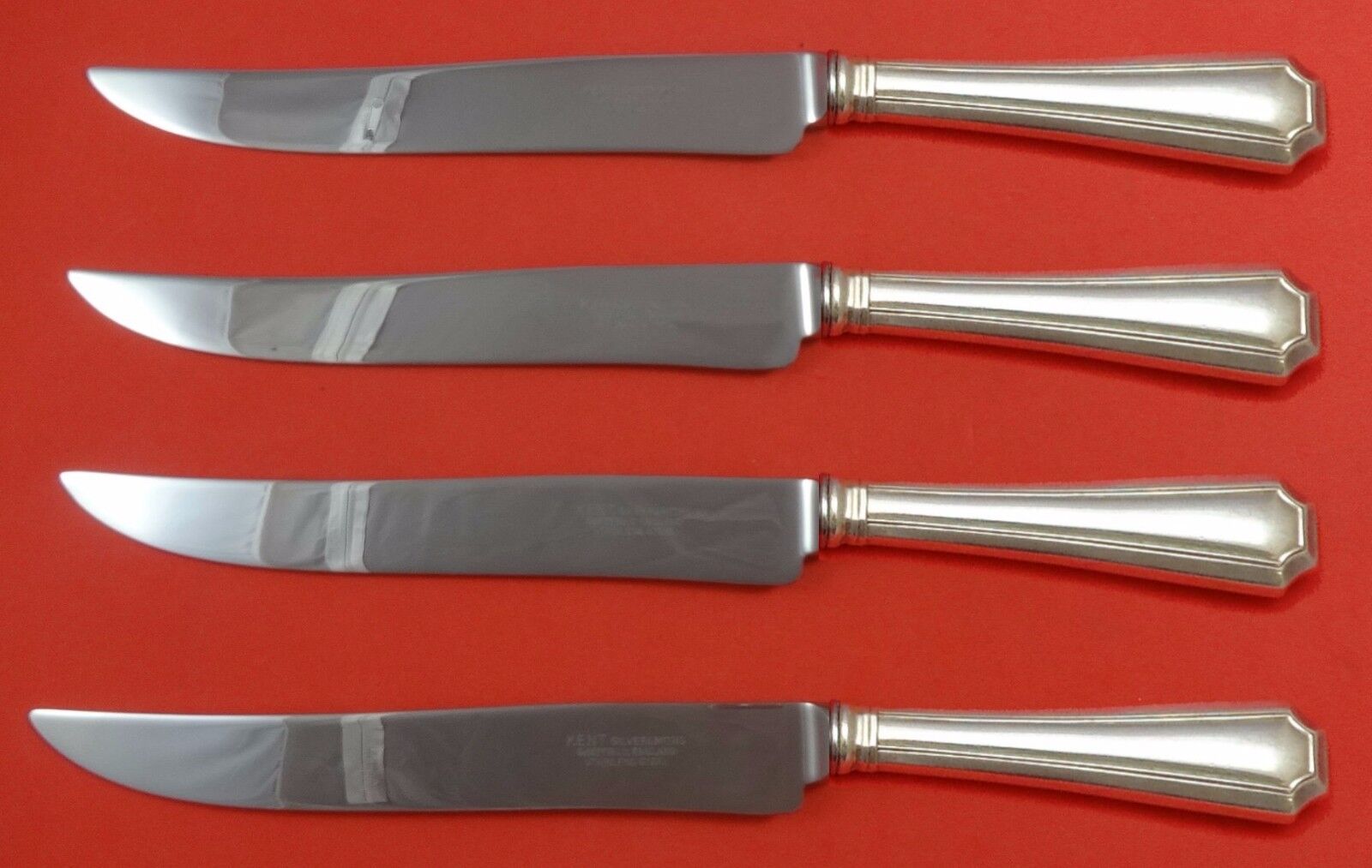 Fairfax by Durgin-Gorham Sterling Silver Steak Knife Set 4pc Texas Sized Custom