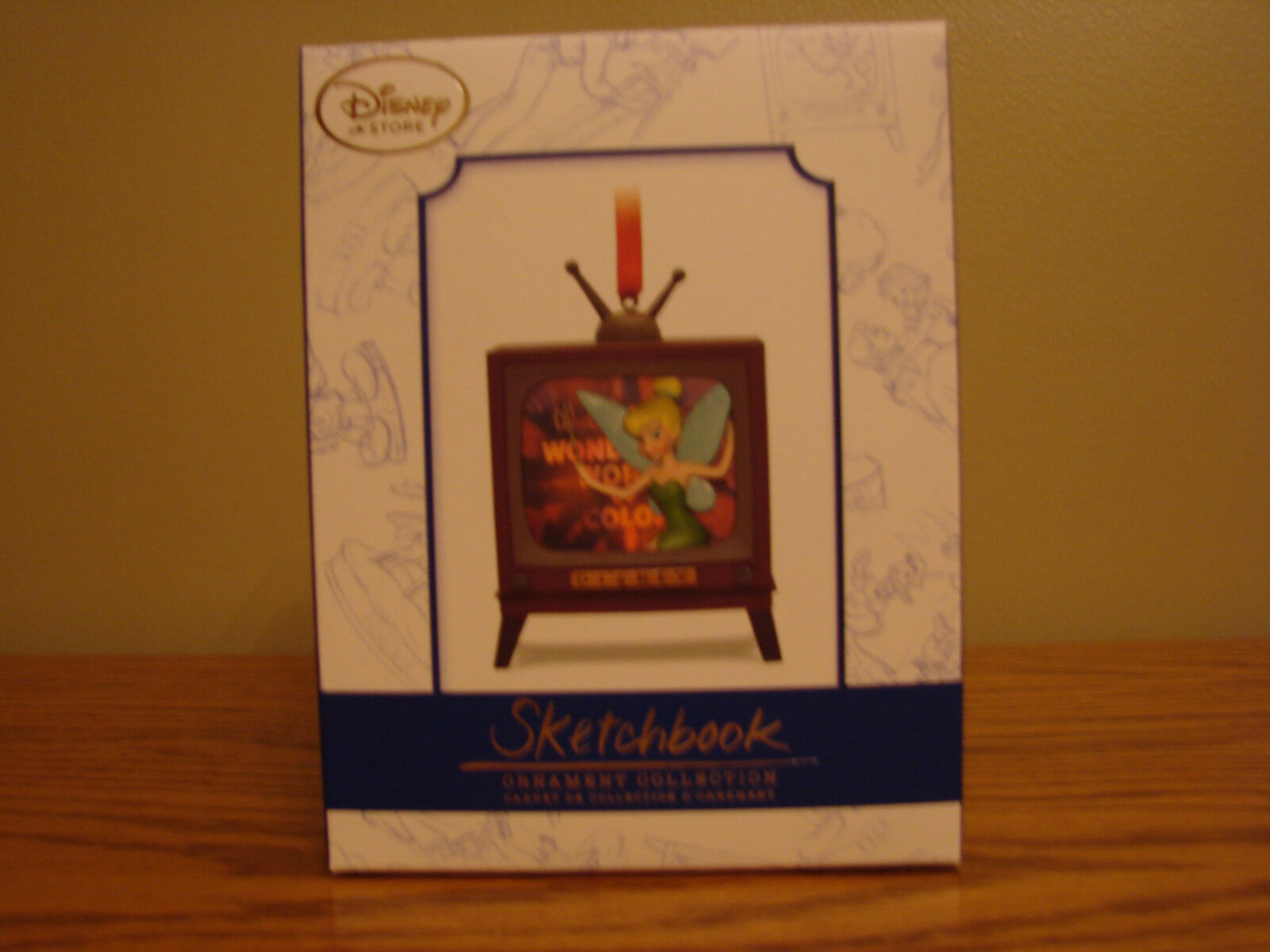 DISNEY Sketchbook TINKER BELL Light Up Christmas Holiday Ornament LE 1000 *NEW*