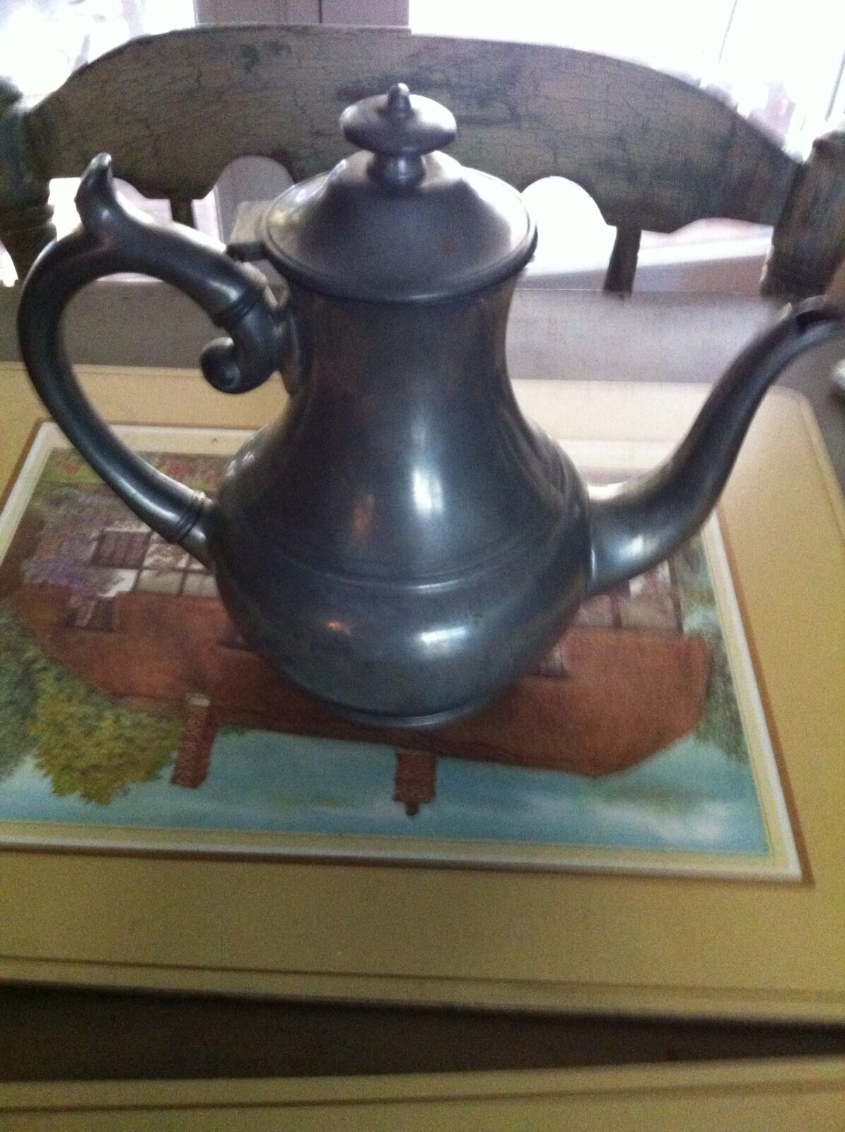 Vintage Woodbury Pewter Tea Pot 7\