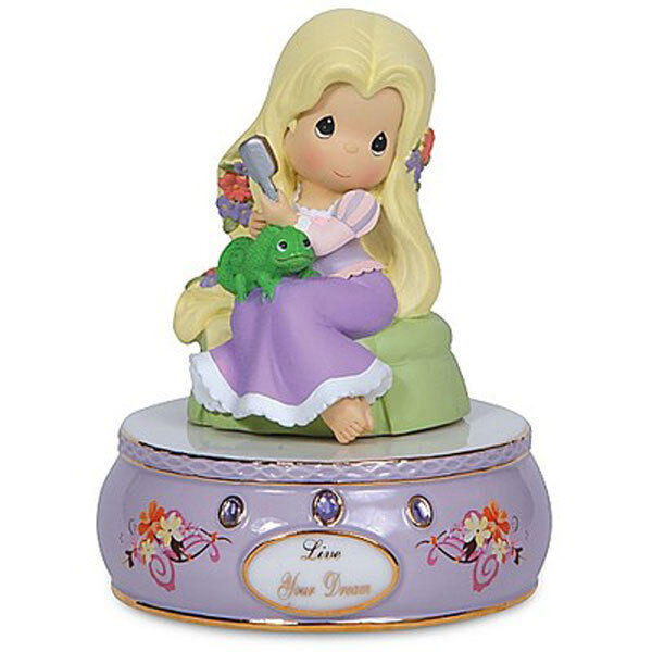 ♪ Disney Tangled Princess Rapunzel Figurine Musical Music Box Precious Moments ♫