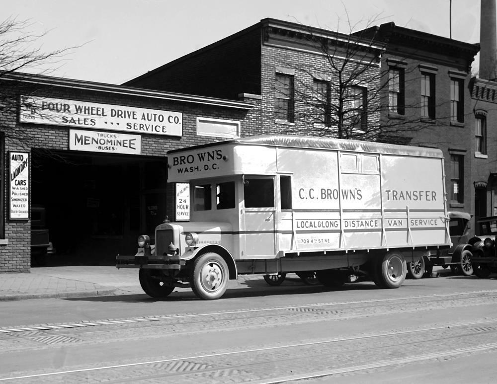 1927 C.C Brown\'s Transfer Truck Old Photo 8.5\
