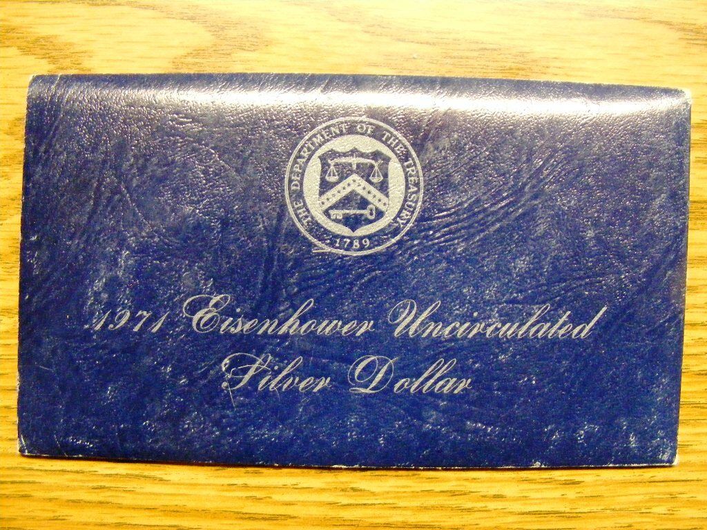 1971-S Eisenhower BU Blue Pack 40% Silver Ike Dollar - Original Mint Pkg + COA
