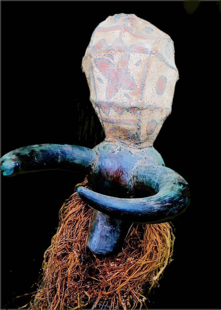 Cameroon: Tribal Used Old and Rare Cow Mask from the Bamileke.