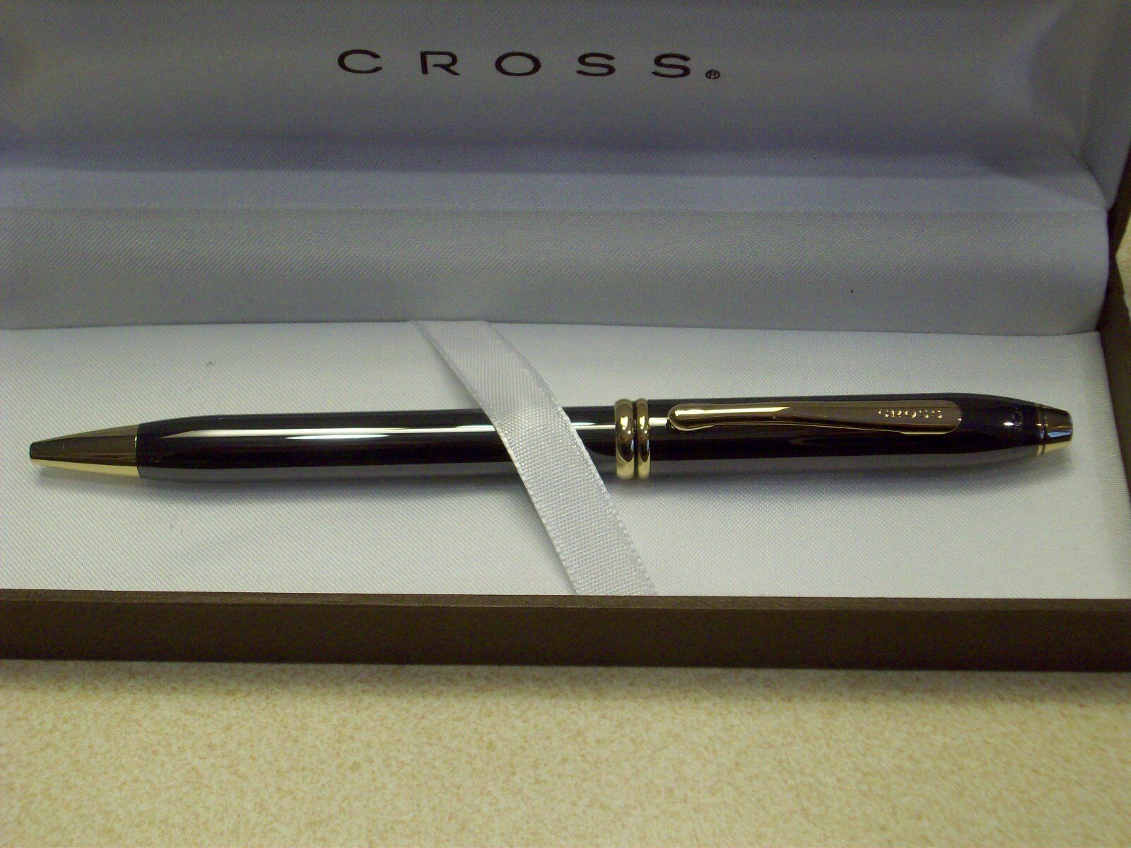 CROSS TOWNSEND BALLPOINT PEN TITANIUM WITH 23K GOLD PLATED APPOINTMENTS