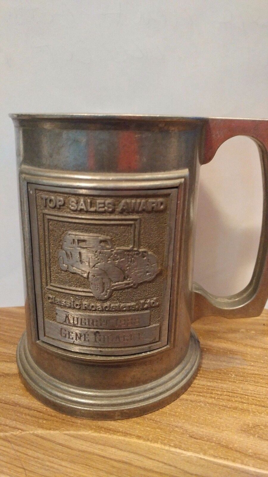 Duracast Set of 2 Handcrafted Made in USA Pewter Mug TOP SALES AWARD Roadsters