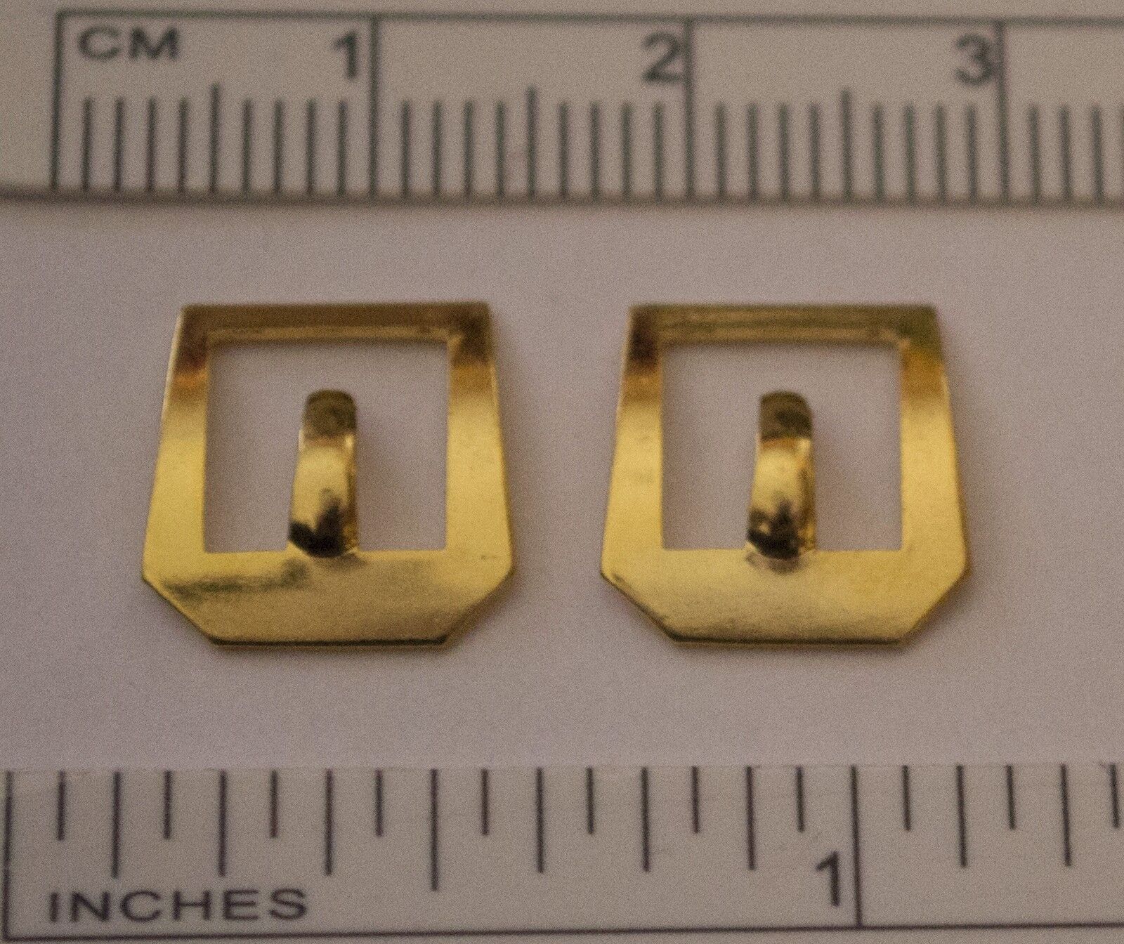 BUCKLES WITH BUILT-IN TONGUES in Traditional 1:9 or Marx 1:6 Scale - Gold Plated