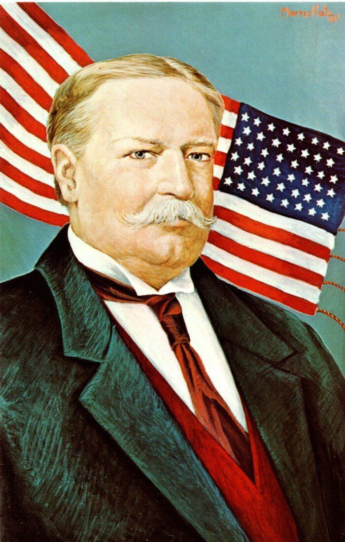 William H. Taft, 27th US President Art, by Morris Katz Postcard