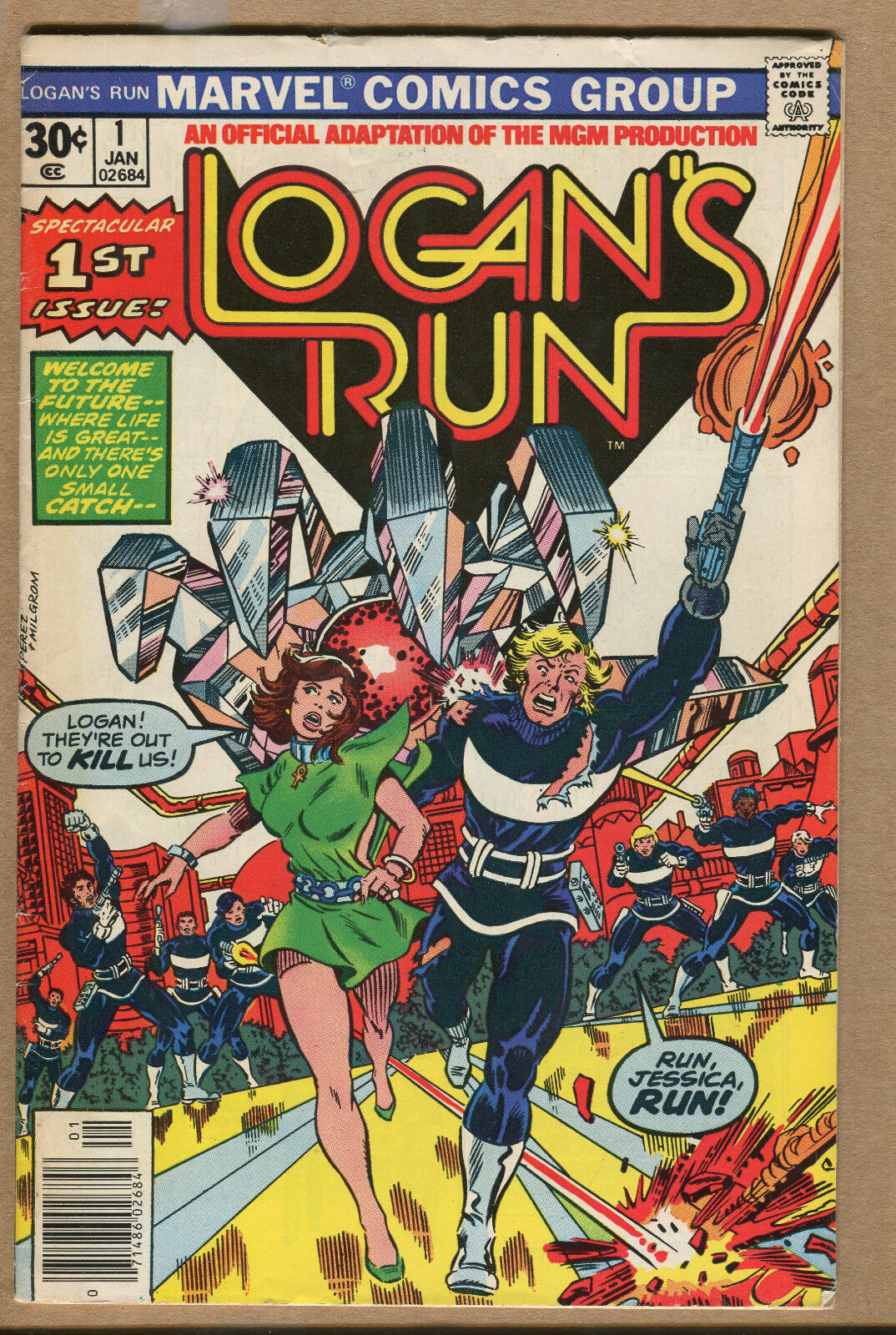 Logan\'s Run #1-7 - Includes Thanos Story - 1977 (Grade 5.5) WH