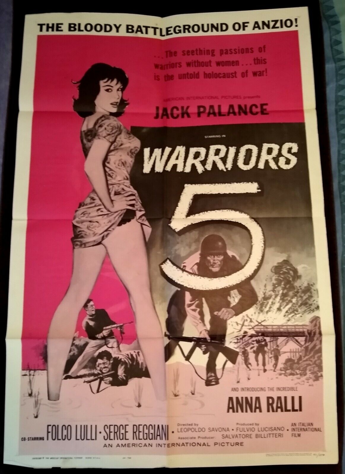 Warriors Five 1962 Vintage 1-Sheet Poster FF Jack Palance Anna Ralli (A)