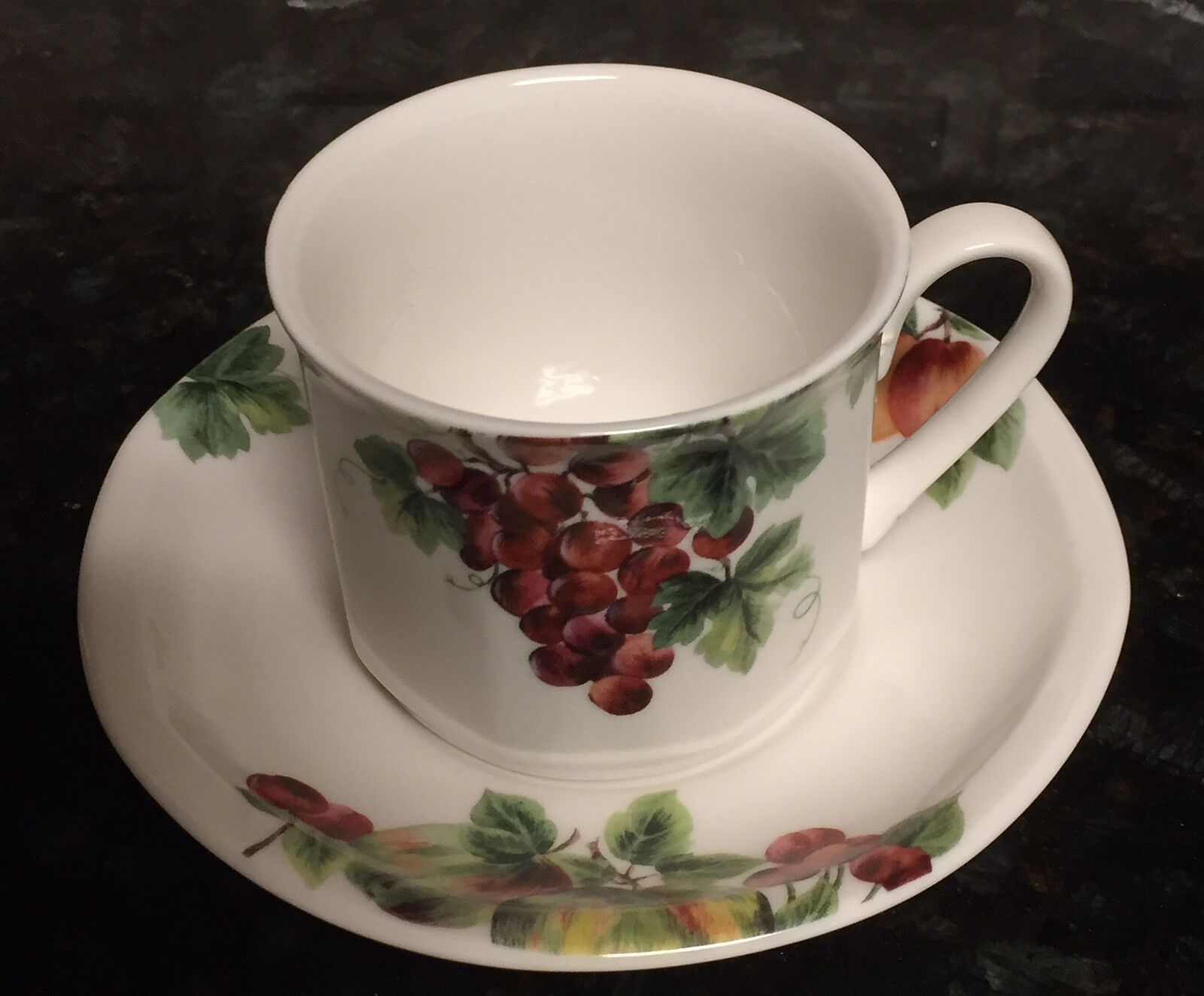 Royal Doulton Everyday Vintage Grape Flat Cup & Saucer Set TC 1193 