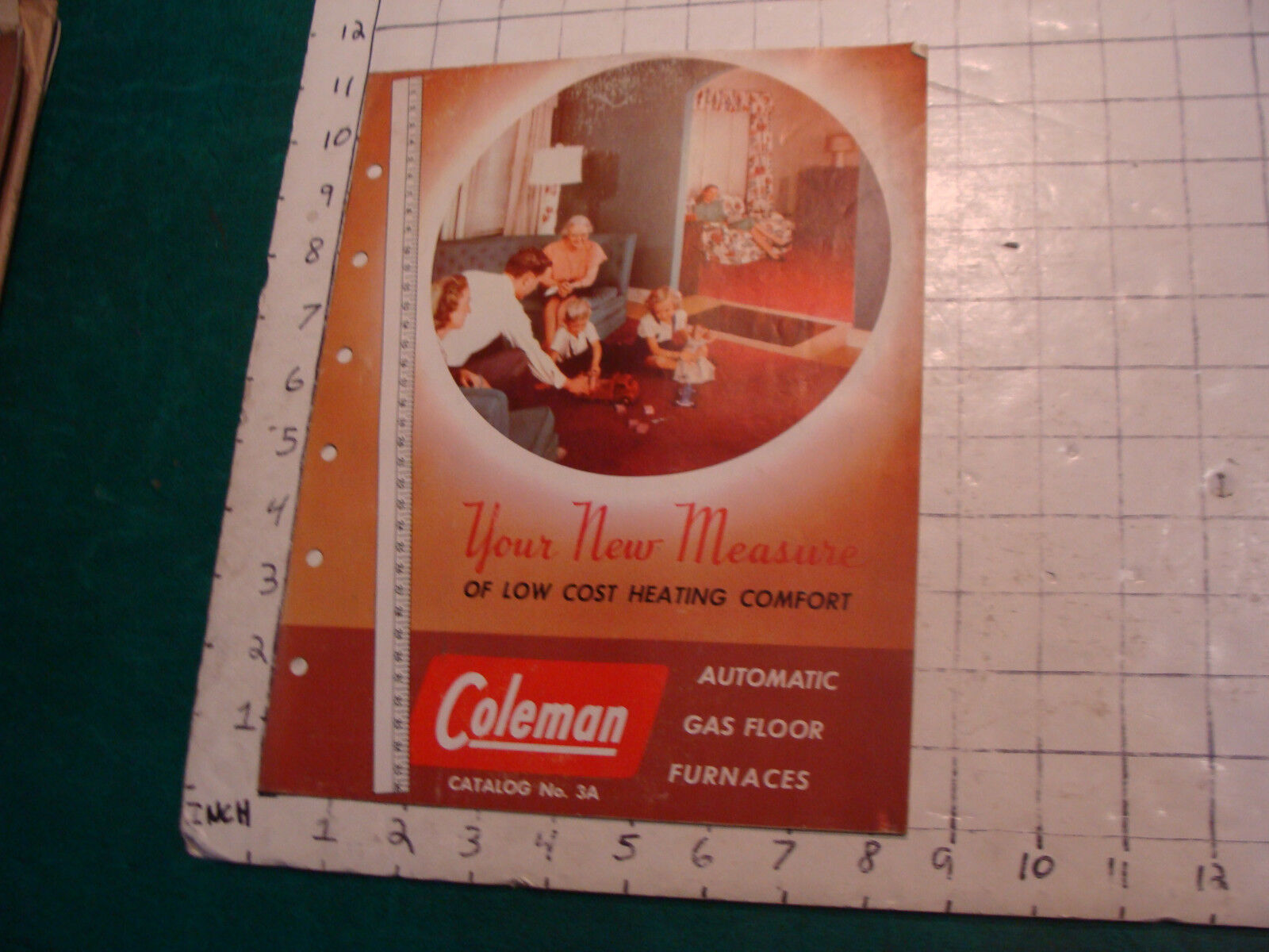 Vintage Booklet: COLEMAN automatic gas floor furnaces, 16pgs undated. 1950\'s