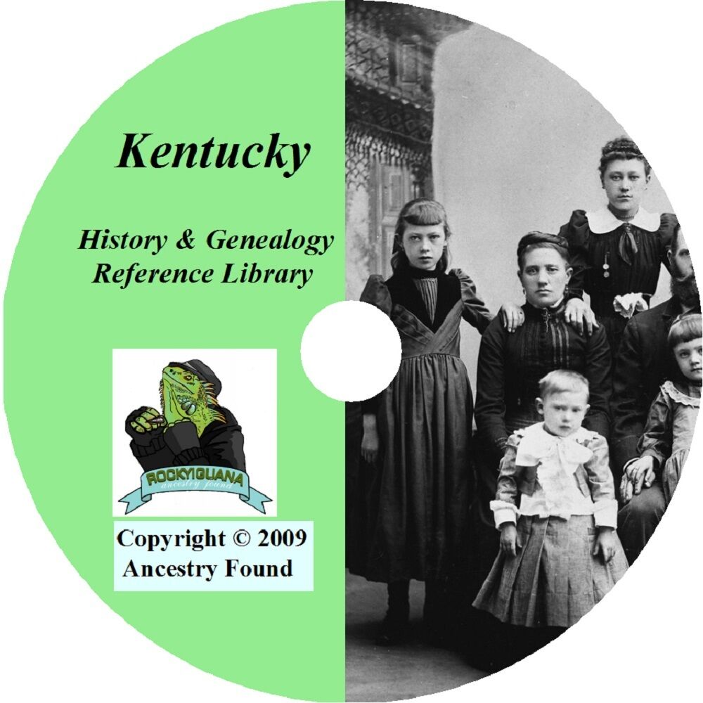 KENTUCKY - History & Genealogy -104 old Books on DVD - Ancestors, County, CD, KY