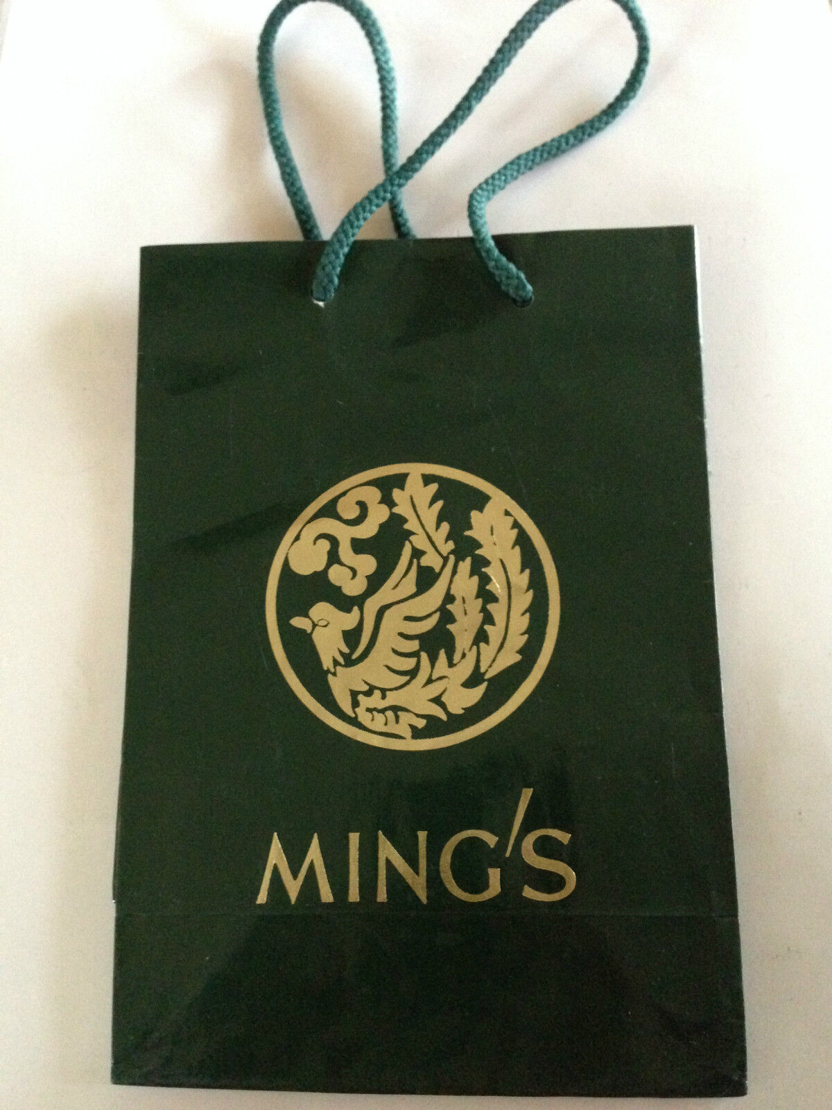 MING\'S OF HONOLULU HAWAII STERLING GOLD IVORY JEWELRY MAKER STORE SHOPPING BAG