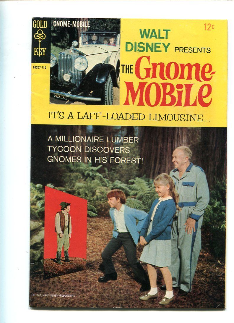 THE GNOME MOBILE #1 SOLID GRADE GOLD KEY MOVIE COMICS WALT DISNEY PRESENTS