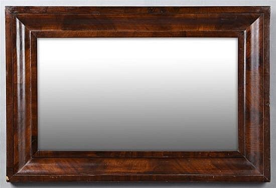 Empire Carved Mahogany Overmantel Mirror, mid 19th c., the stepped o... Lot 1375