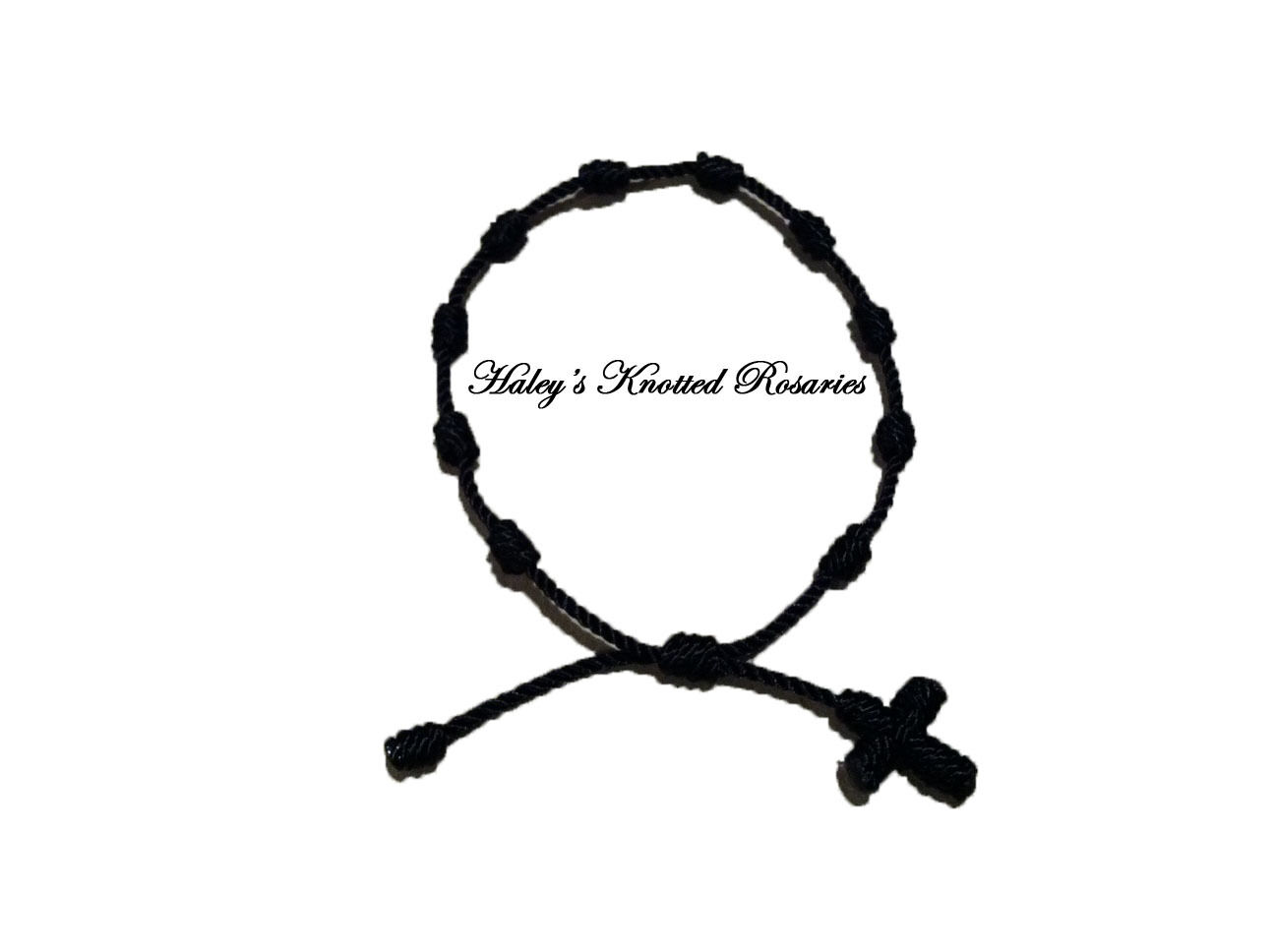 Knotted Rosary Bracelet - Black 