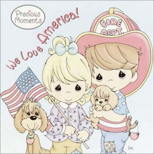 PRECIOUS MOMENTS /  WE LOVE AMERICA  by LINDA MASTERSON / SOFT COVERS / 2003