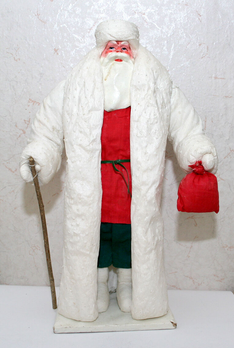 Big 45cm Rare 1969 USSR Soviet Christmas Doll Toy Ded Moroz Santa Claus + Gift
