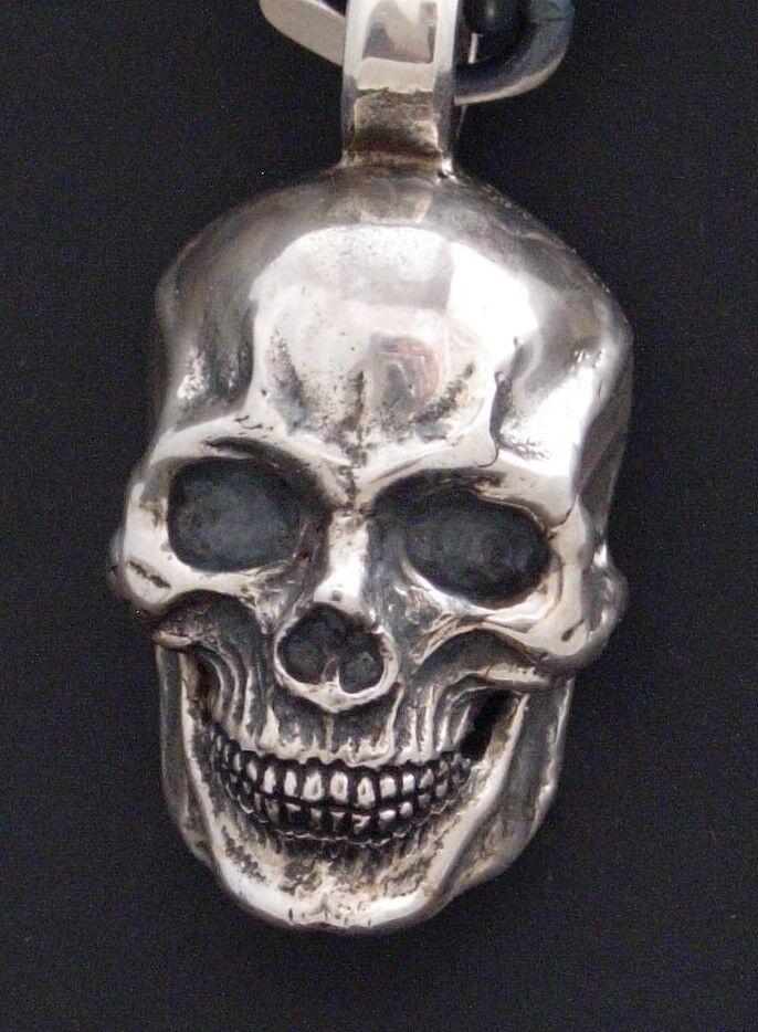 Skull Ring sterling silver gothic pendant masonic handmade skull jewelry925