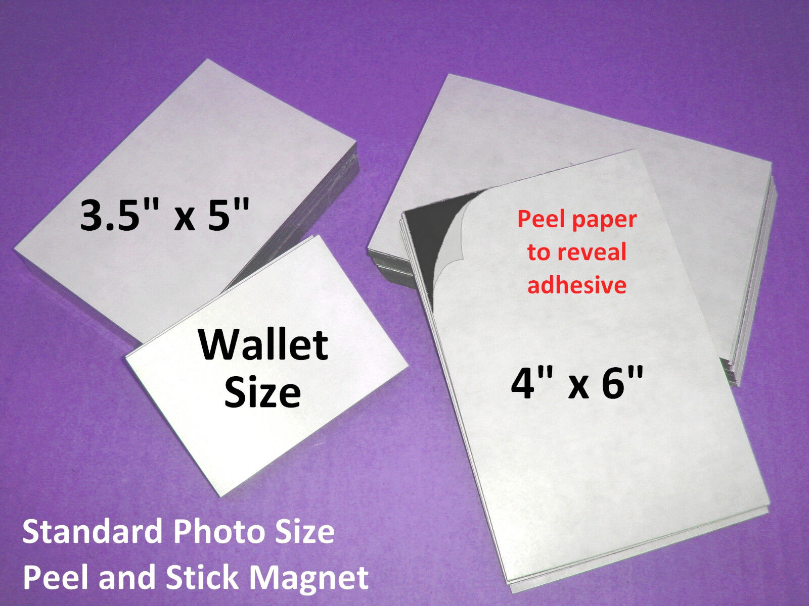 25 Self Adhesive Flexible Magnetic Sheets Wallet size, USA made - 