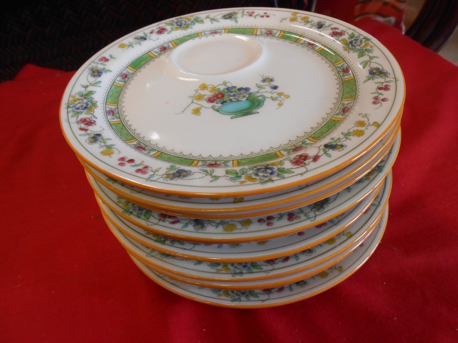 Beautiful 11 Saucers / Plates by ROYAL DOULTON (Cup placed on side)..Pattern ???