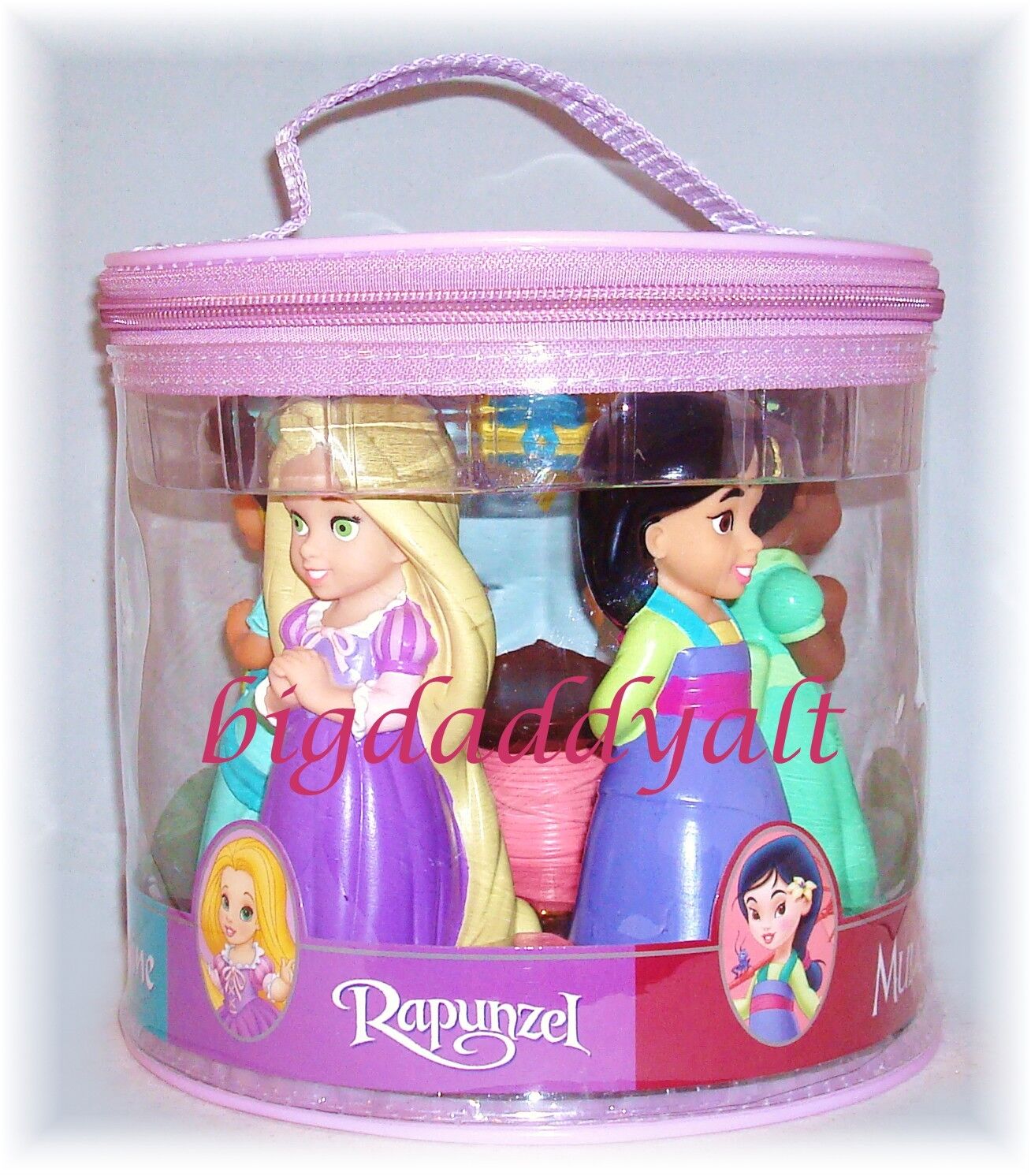 New Disney Parks Princess Rapunzel Tinkerbell Mulan Tiana Bath Pool Tub Toy Set