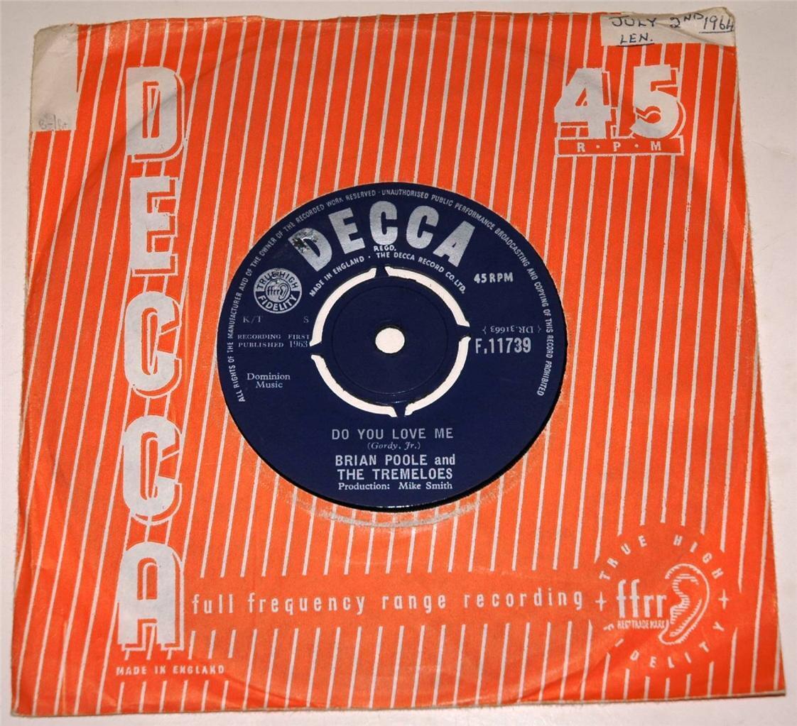 BRIAN POOLE*TREMELOES*DO YOU LOVE ME*WHY CAN\'T YOU LOVE ME*1963 DECCA*MOD*EX+