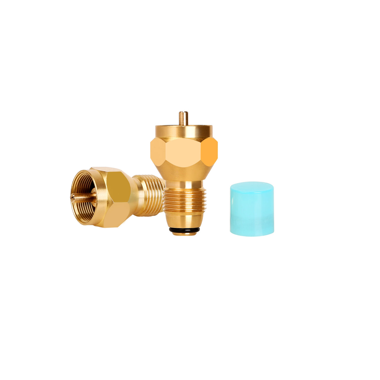 100% Brass Propane Refill Adapter LP Gas 1 LB Cylinder Tank Coupler Heater Brass