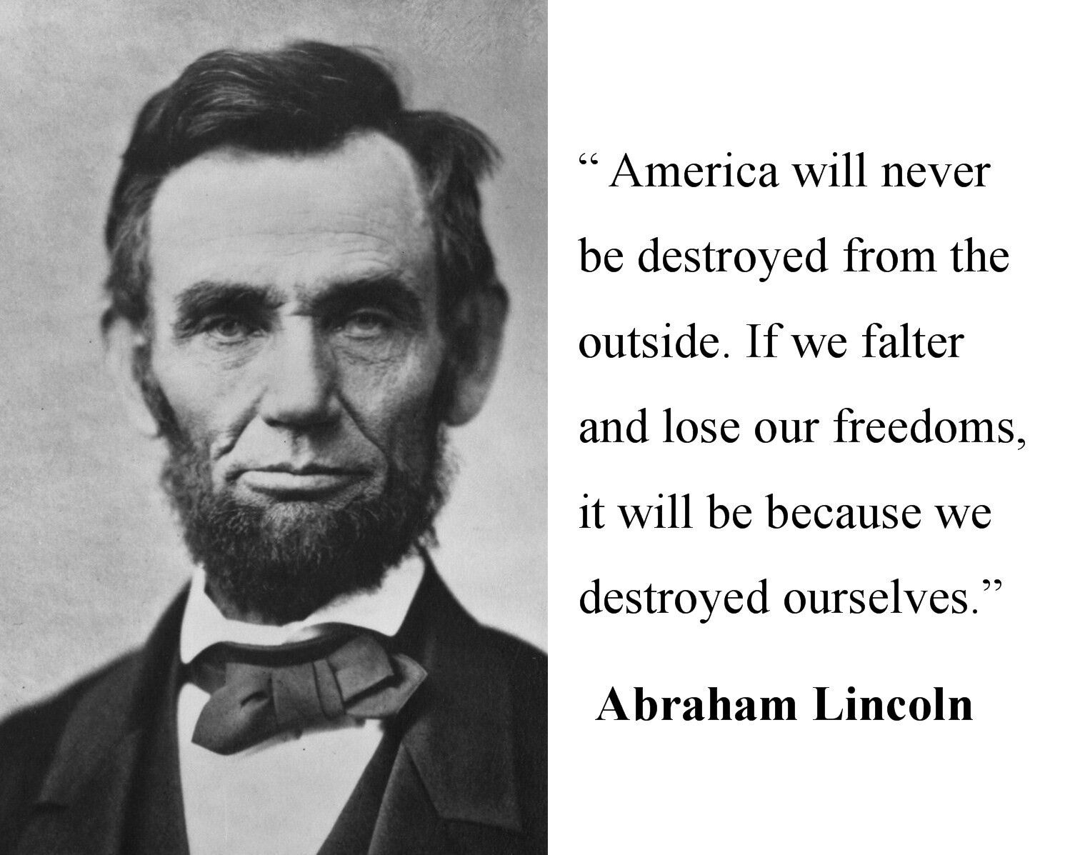 President Abraham Lincoln America Famous Quote 11 x 14  Photo Picture Poster #g1