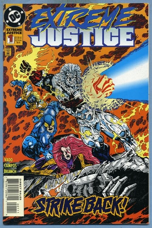 Extreme Justice #1 1995 Blue Beetle Captain Atom Booster Gold DC Comics
