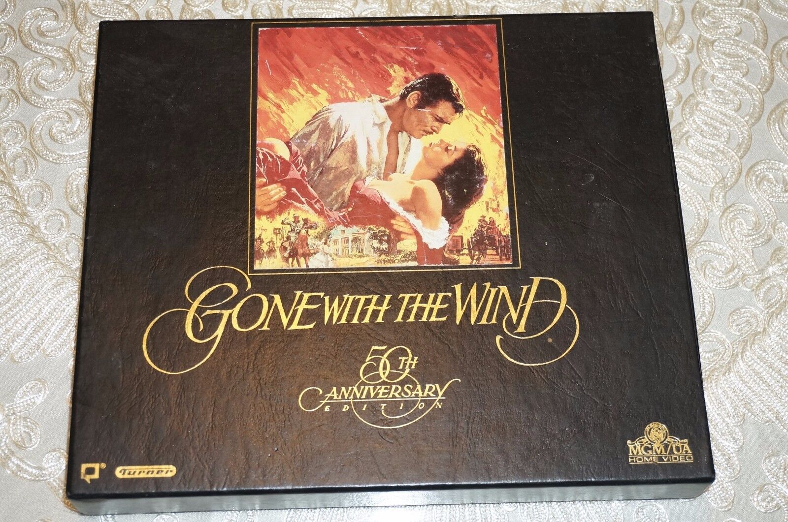 VINTAGE GONE WITH THE WIND TURNER MGM 2 VHS 50TH ANN SET IN CASE W/ CERTIFICATE