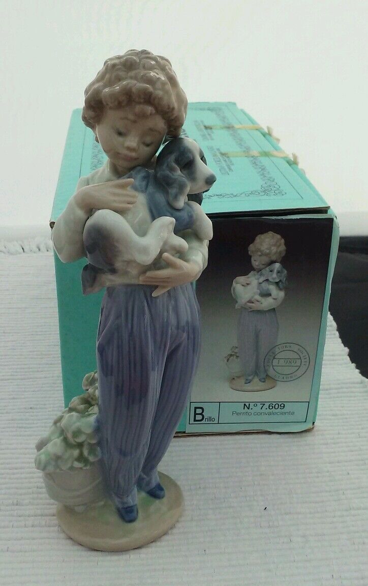 1989 Retired Lladro My Buddy #7609 Society Porcelain Figurine With Box