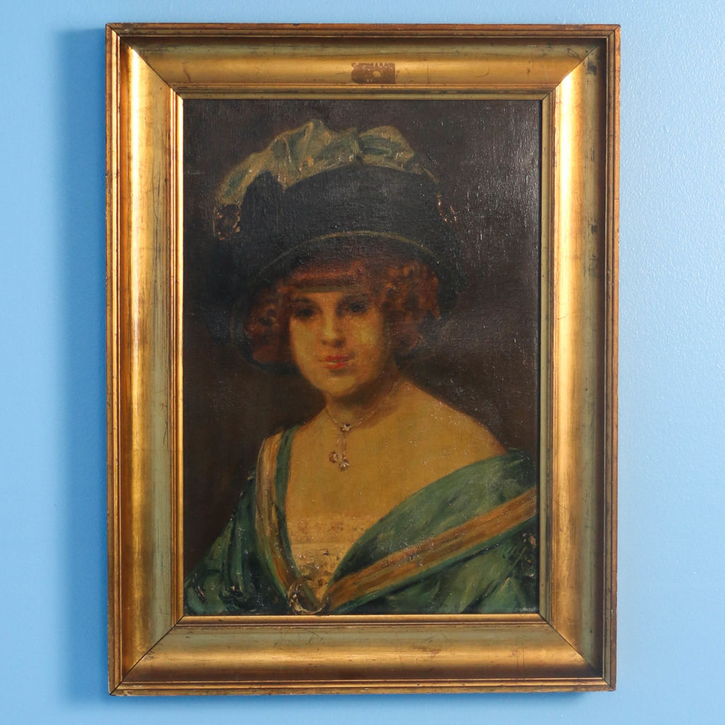 Original Oil on Canvas Portrait, \