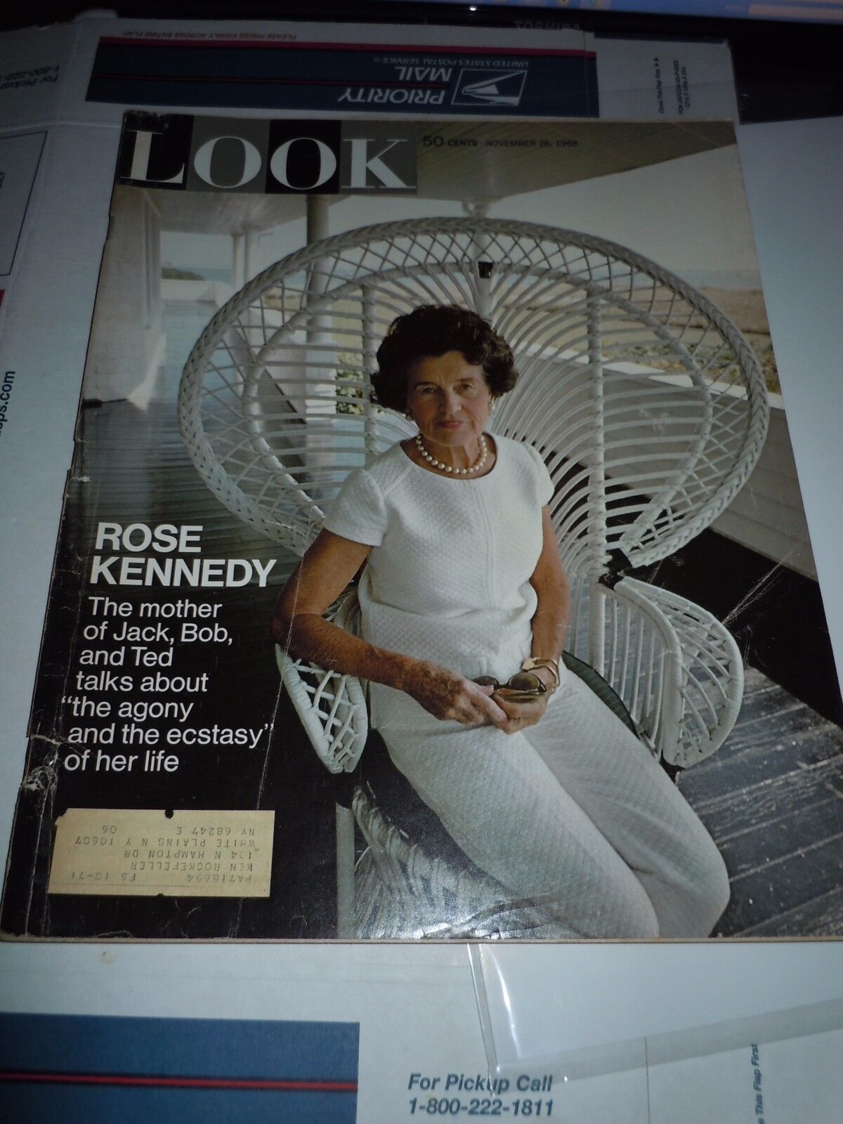 Vintage LOOK Magazine November 26, 1968 - Rose Kennedy JFK\'s Mom - NFL Football