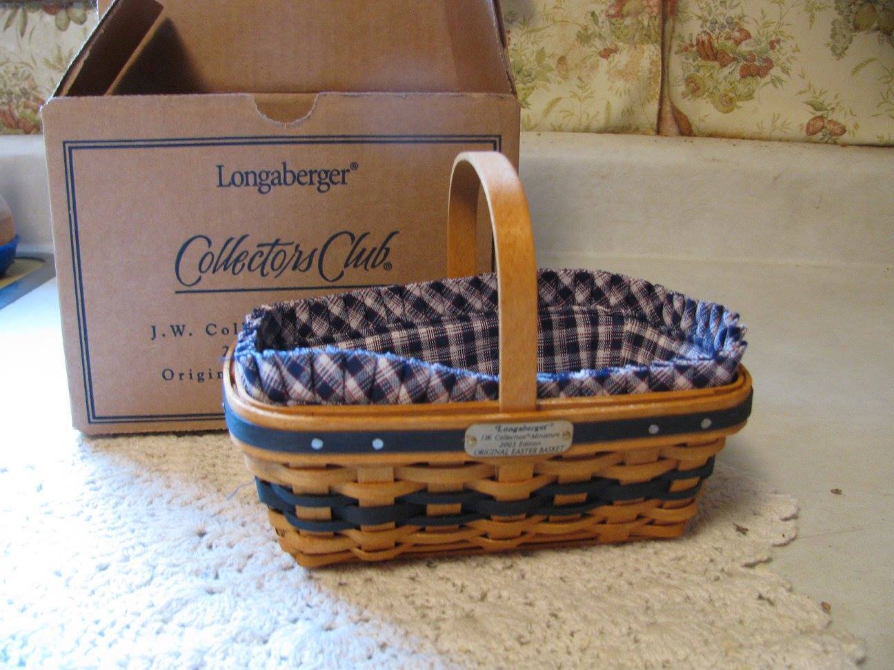 Longaberger CC Collectors Club JW Miniature 2003 Easter Basket