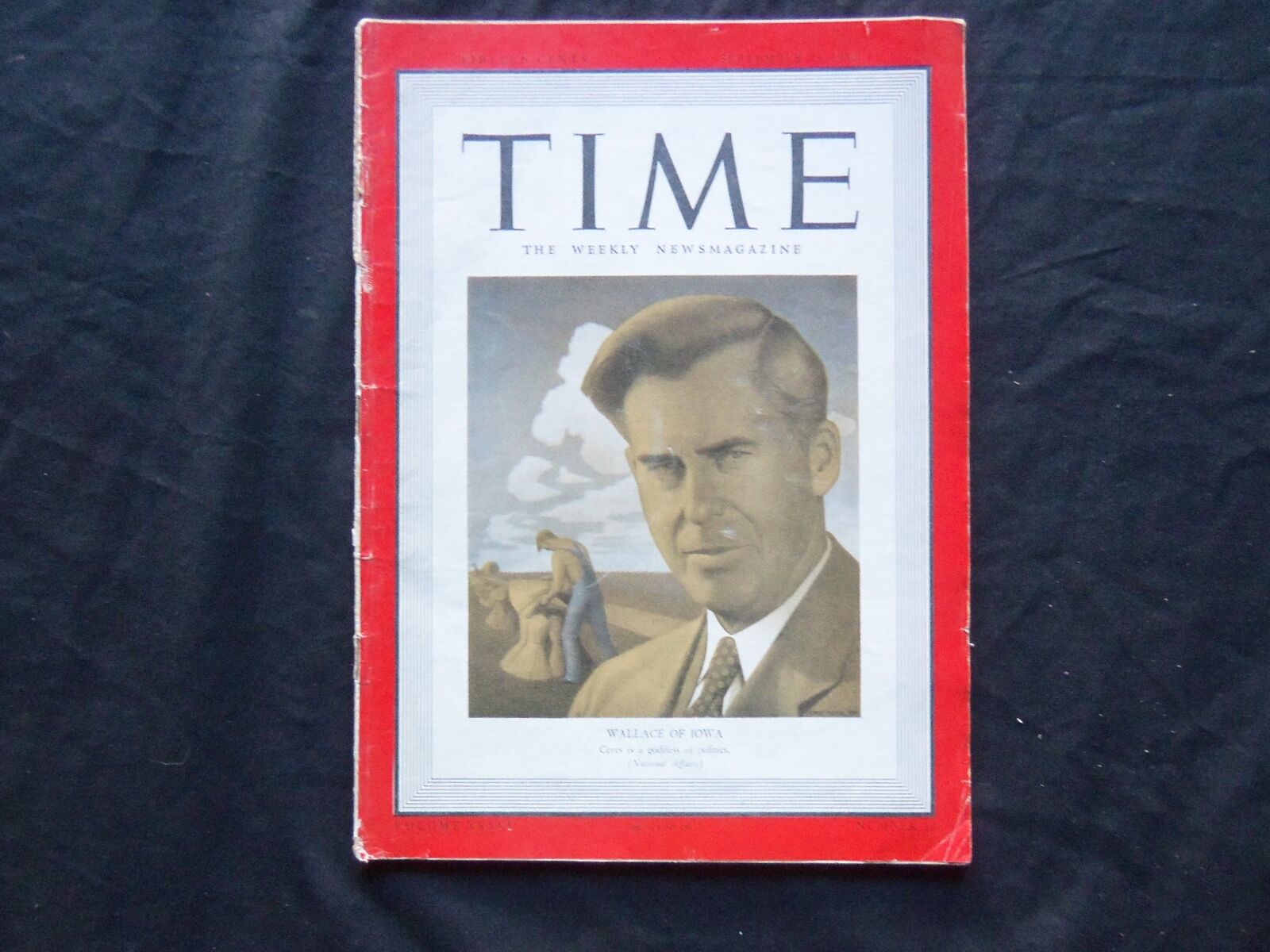 1940 SEPTEMBER 23 TIME MAGAZINE - HENRY WALLACE OF IOWA - T 731