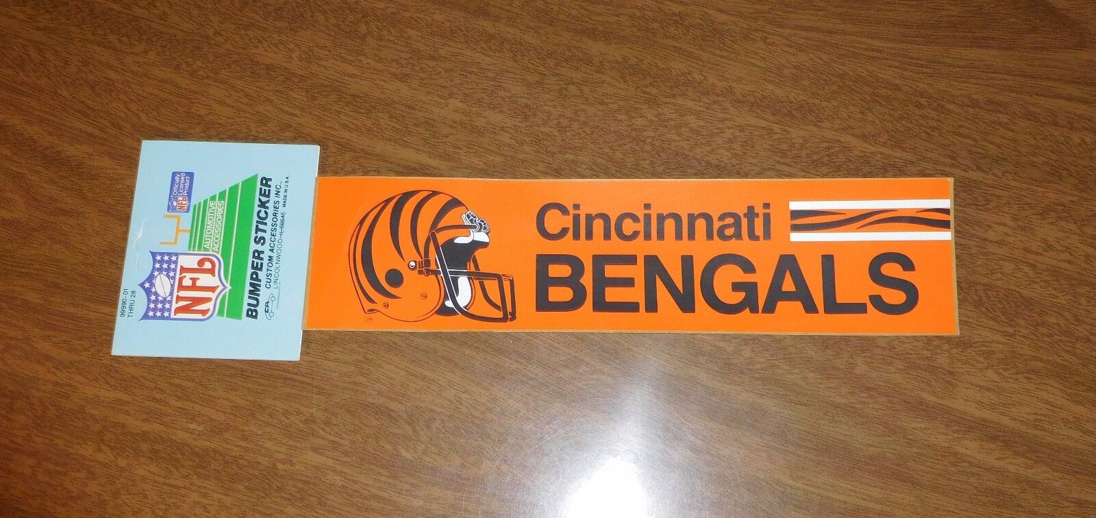 Older Vintage Custom Accessories Bumper Sticker - Cincinnati Bengals - NFL