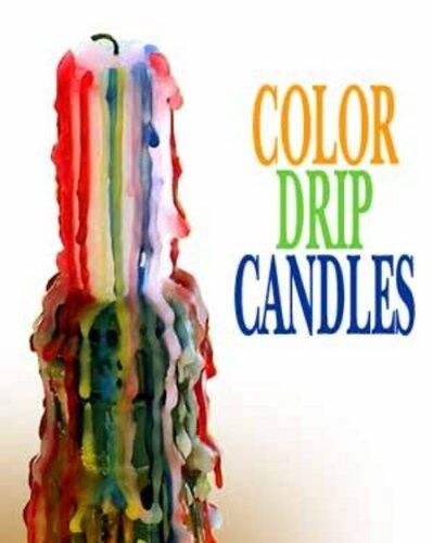 3 pack of Multi-Color TAPER DRIP CANDLES   3/4\