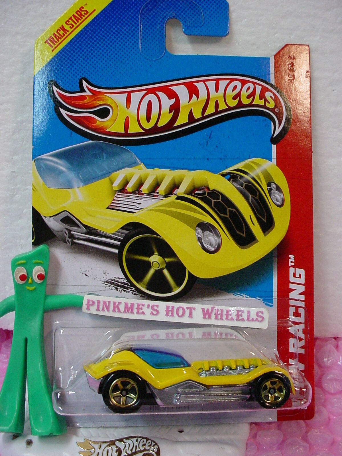 2013 i Hot Wheels DIESELBOY #113 ☆Yellow ; g5sp☆HW Racing☆Thrill Racers☆Case G 
