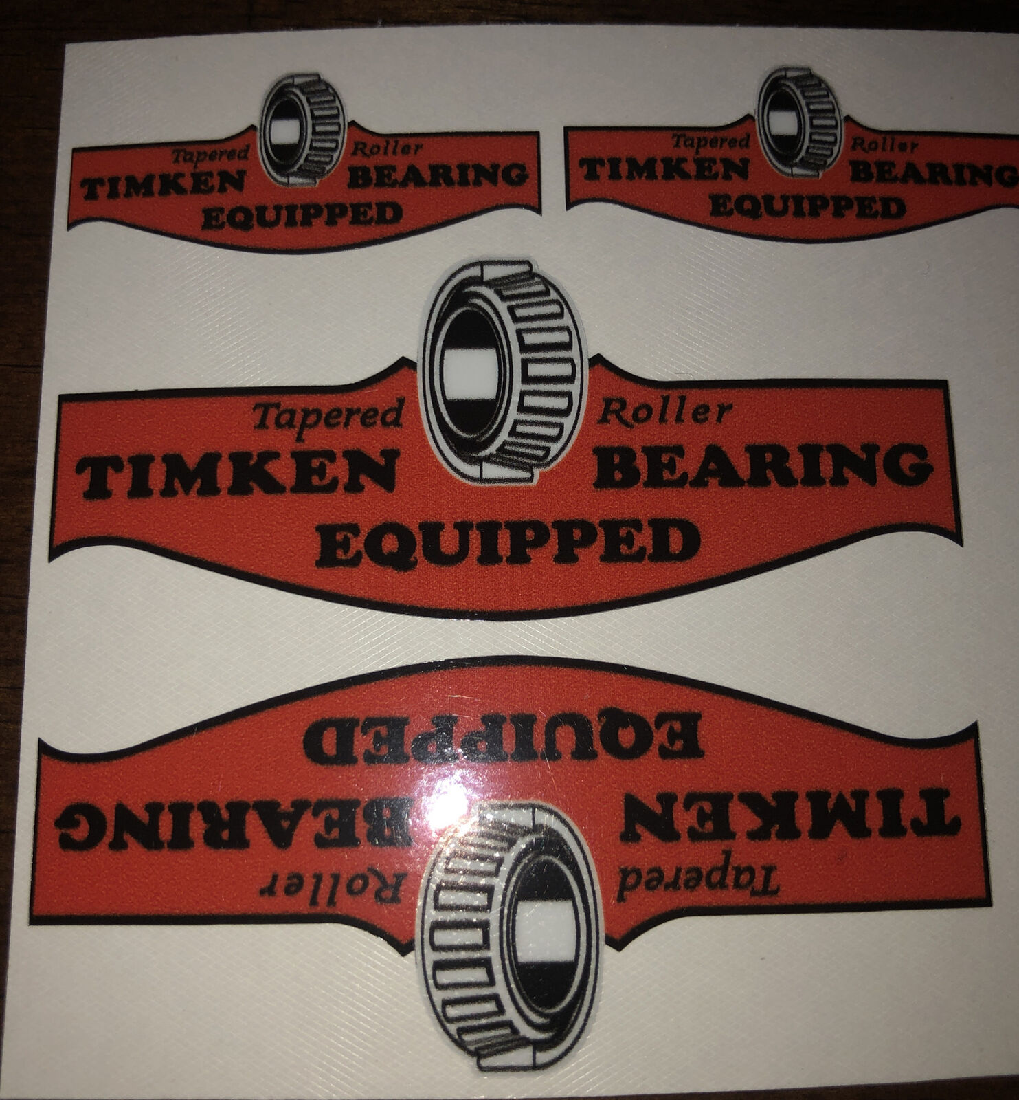 Timken Tapered Roller Bearing Reproduction Decal For Gravely Wisconsin Set 4