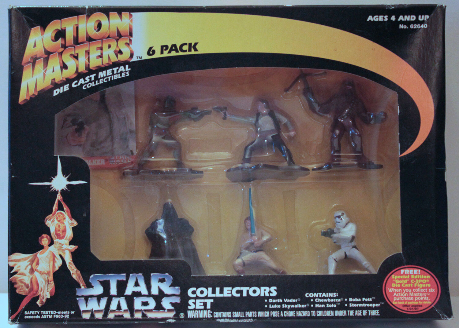 Star Wars COLLECTORS SET Darth Vader, Chewbacca, Bobo Fett, Luke & Stormtrooper