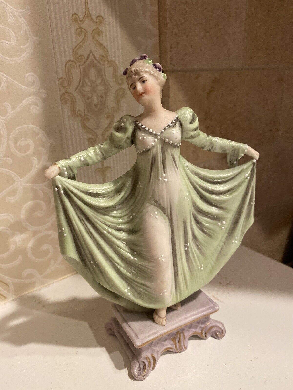 Art Nouveau German Bisque Lady Figurine