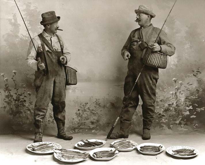 Huge Brook Trout Fishing Plates of Brookies Old Rods Vintage Creels Michigan WOW