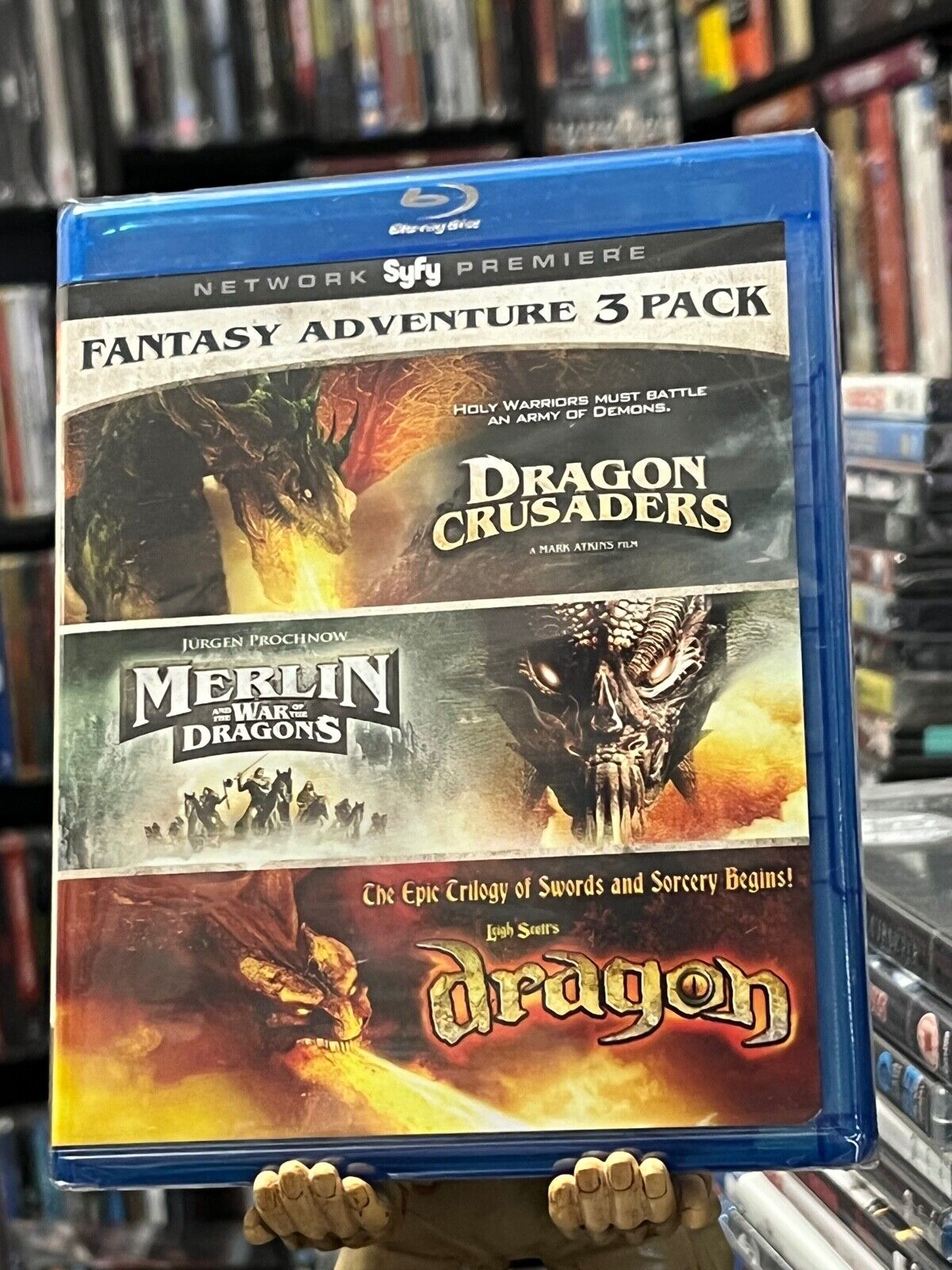 Fantasy Adventure ( Blu-Ray) Dragon Crusaders, Merlin and War Of The Dragon NEW
