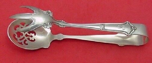 Saxon By Wallace Sterling Silver Ice Tong Pierced Spoon and Claw 7\