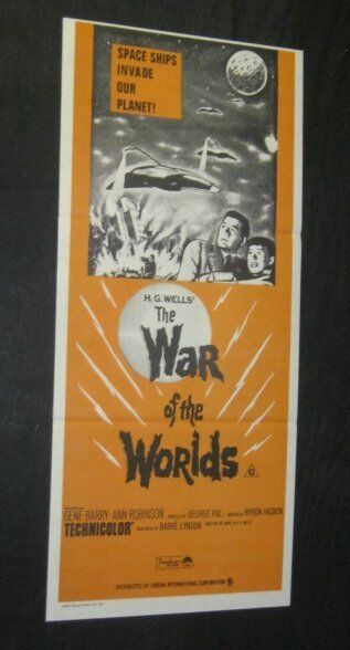 Original 70\'s WAR OF THE WORLDS Australian daybill insert 